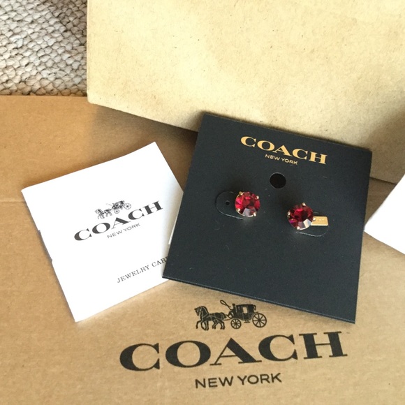 Wizard of oz RUBY EARRINGS (COACH F38035) RED/GOLD - Picture 3 of 6